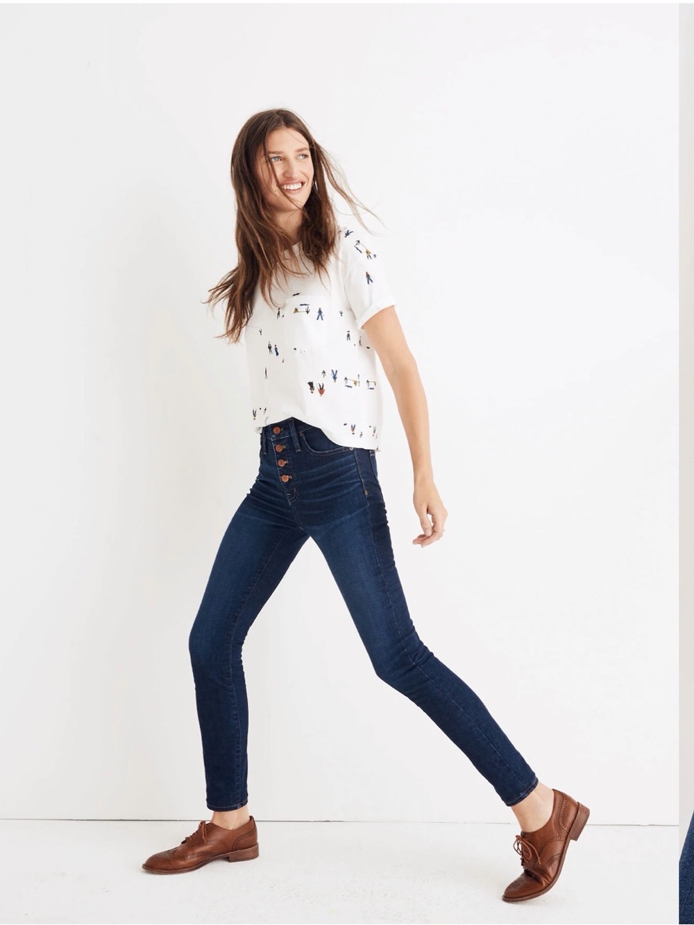 Madewell 9” high rise skinny, exposed button fly, 28 Hayes wash